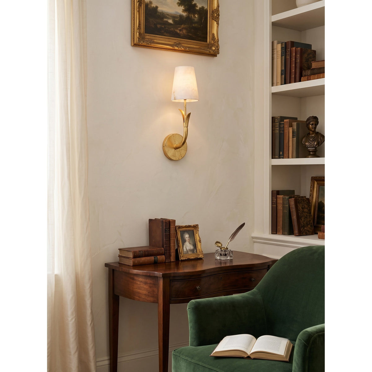 Deering Alabaster Wall Sconce