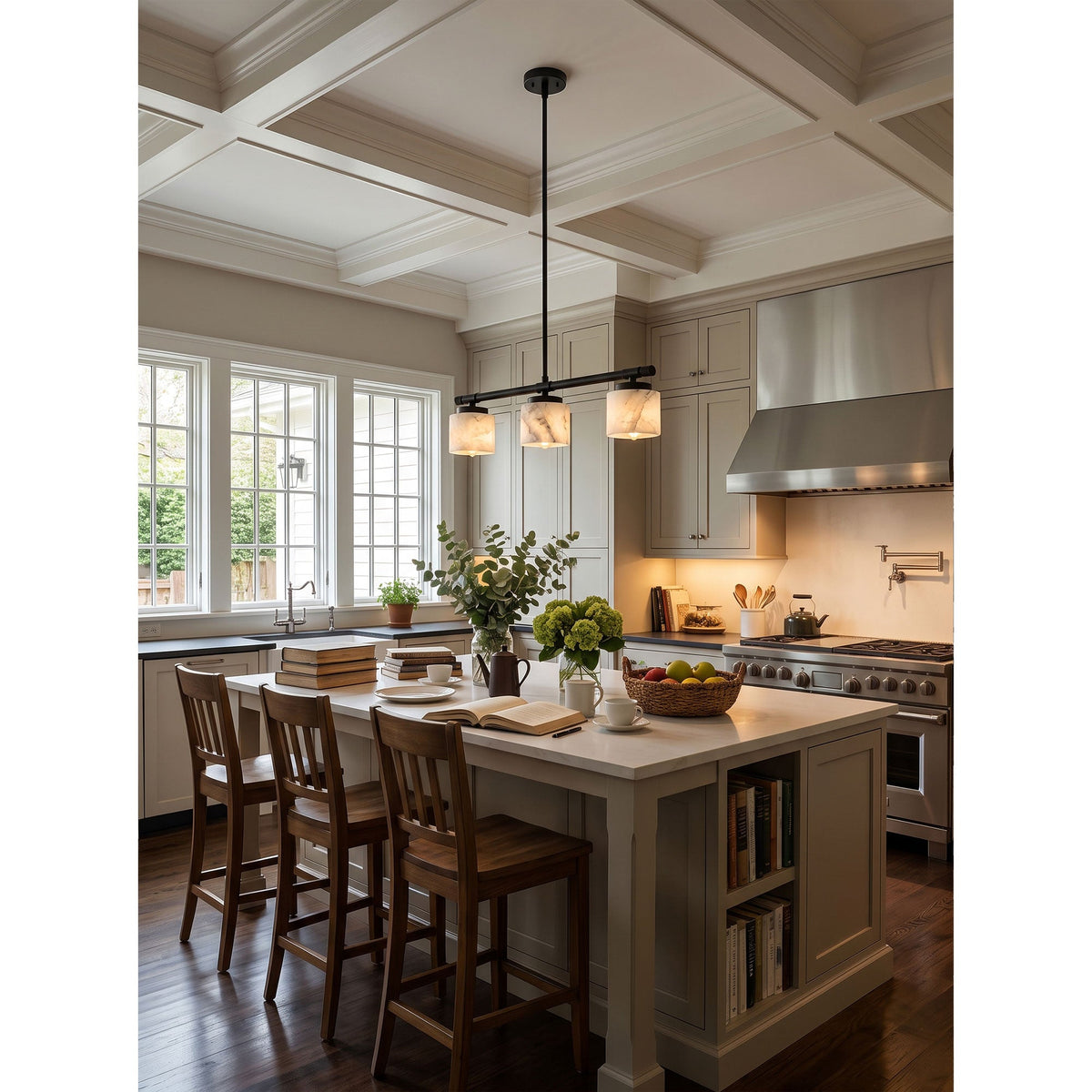 Devon Linear Alabaster Pendant Lamp