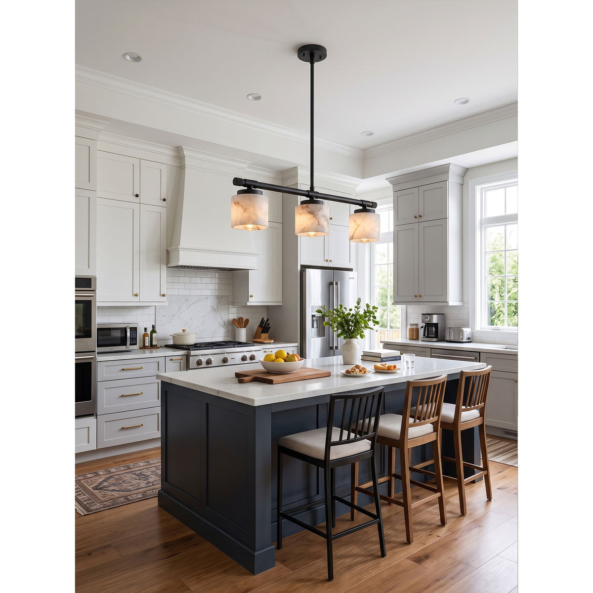 Devon Linear Alabaster Pendant Lamp