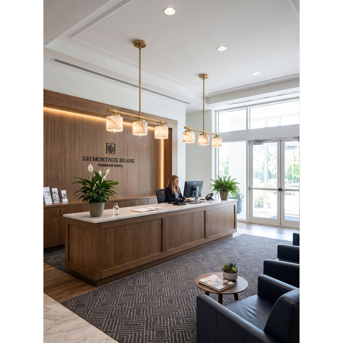 Devon Linear Alabaster Pendant Lamp