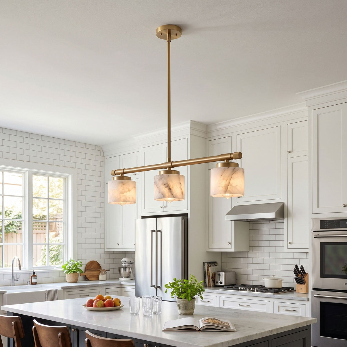 Devon Linear Alabaster Pendant Lamp