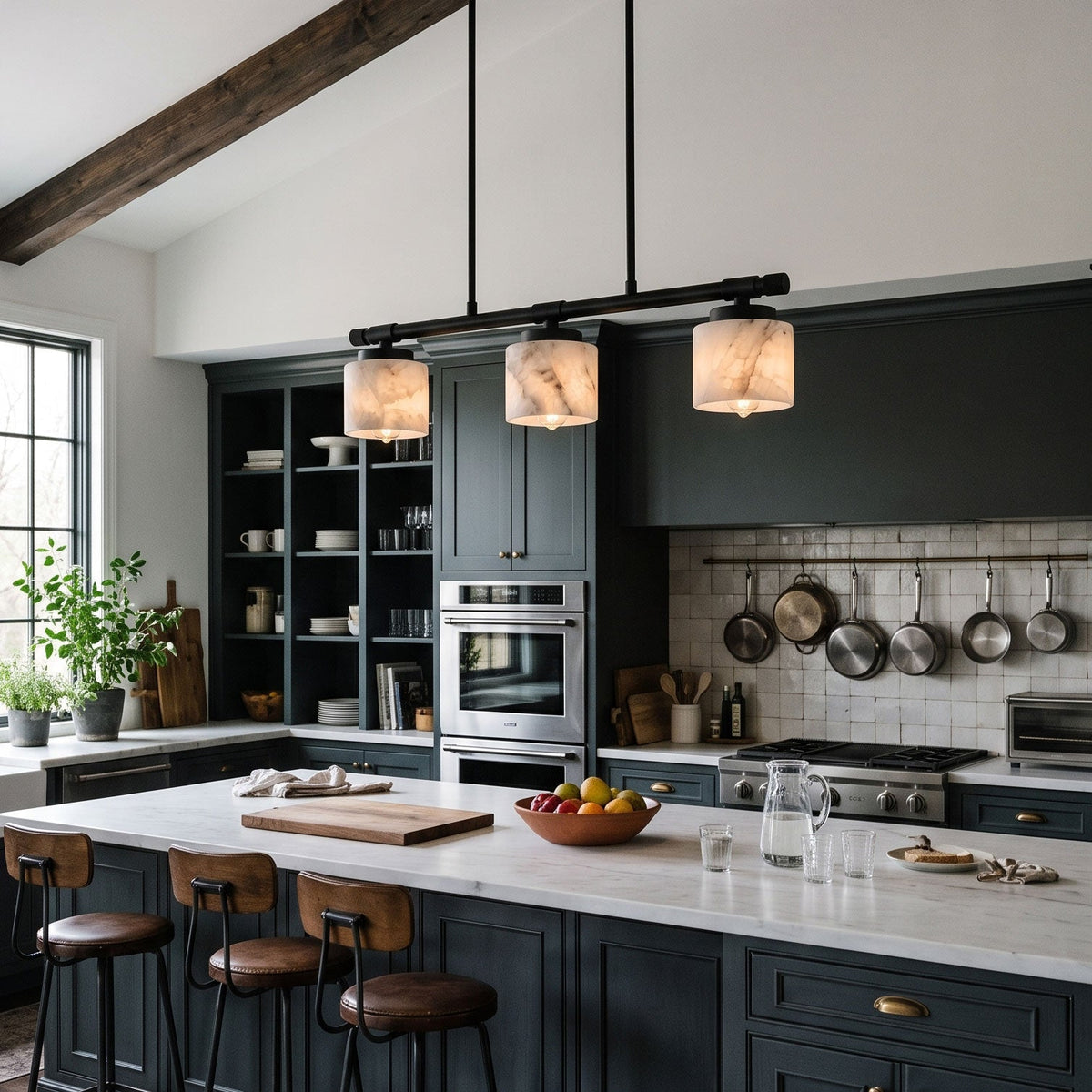 Devon Linear Alabaster Pendant Lamp