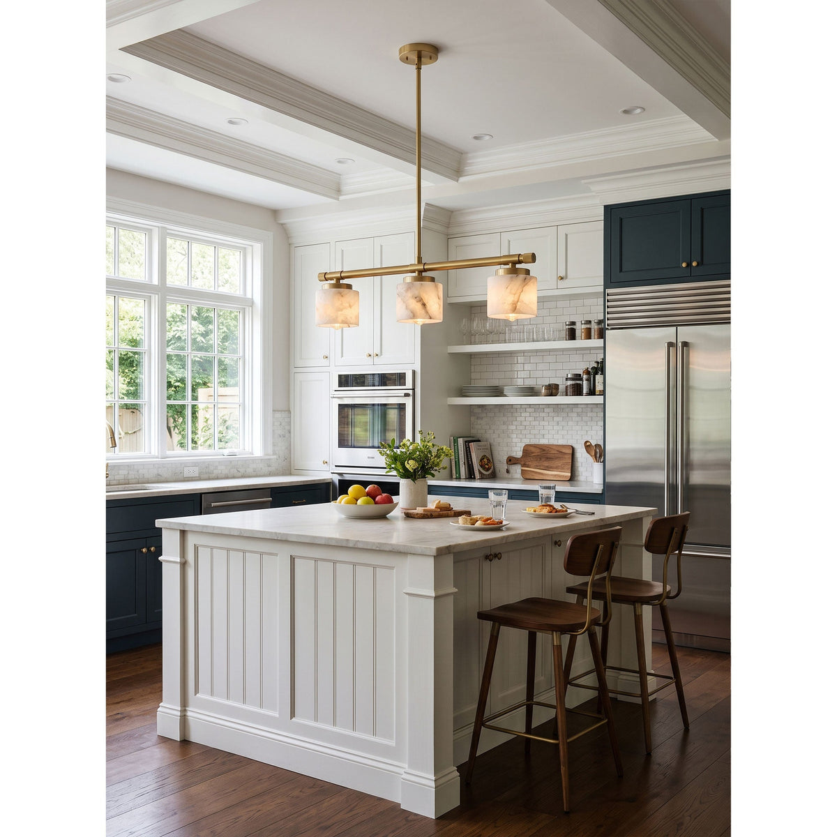 Devon Linear Alabaster Pendant Lamp
