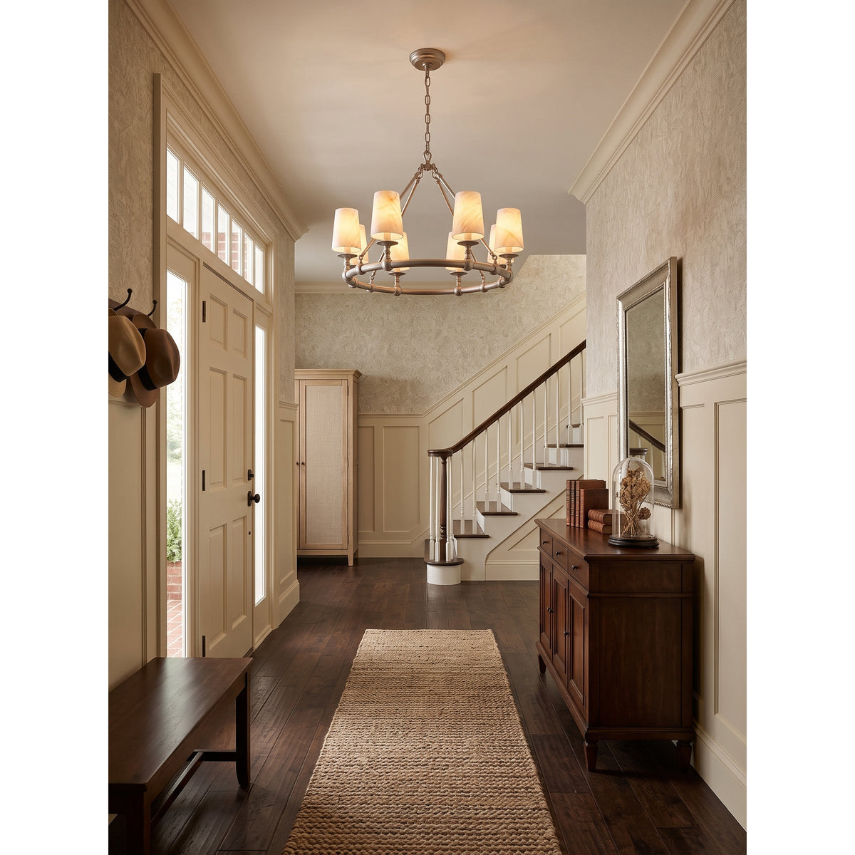 Devon Round Alabaster Chandelier