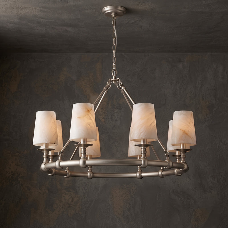 Devon Round Alabaster Chandelier