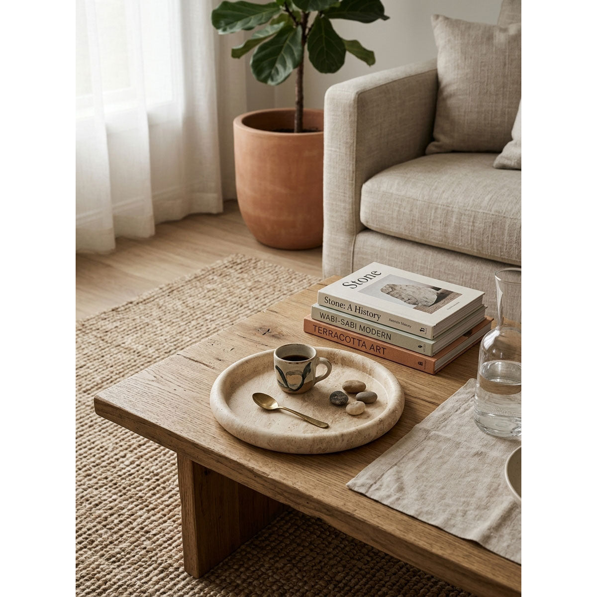 Dune Travertine Tray