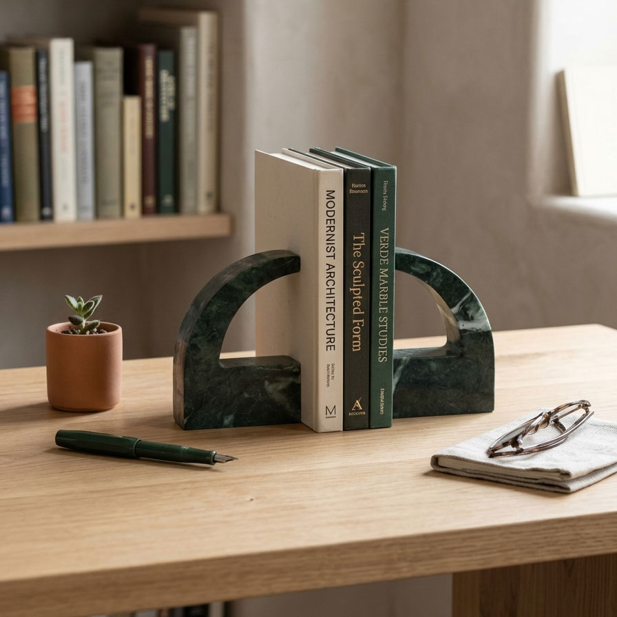 Eclipse Marble Bookends