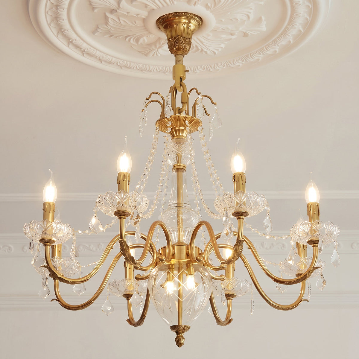 Fontainebleau Brass Chandelier