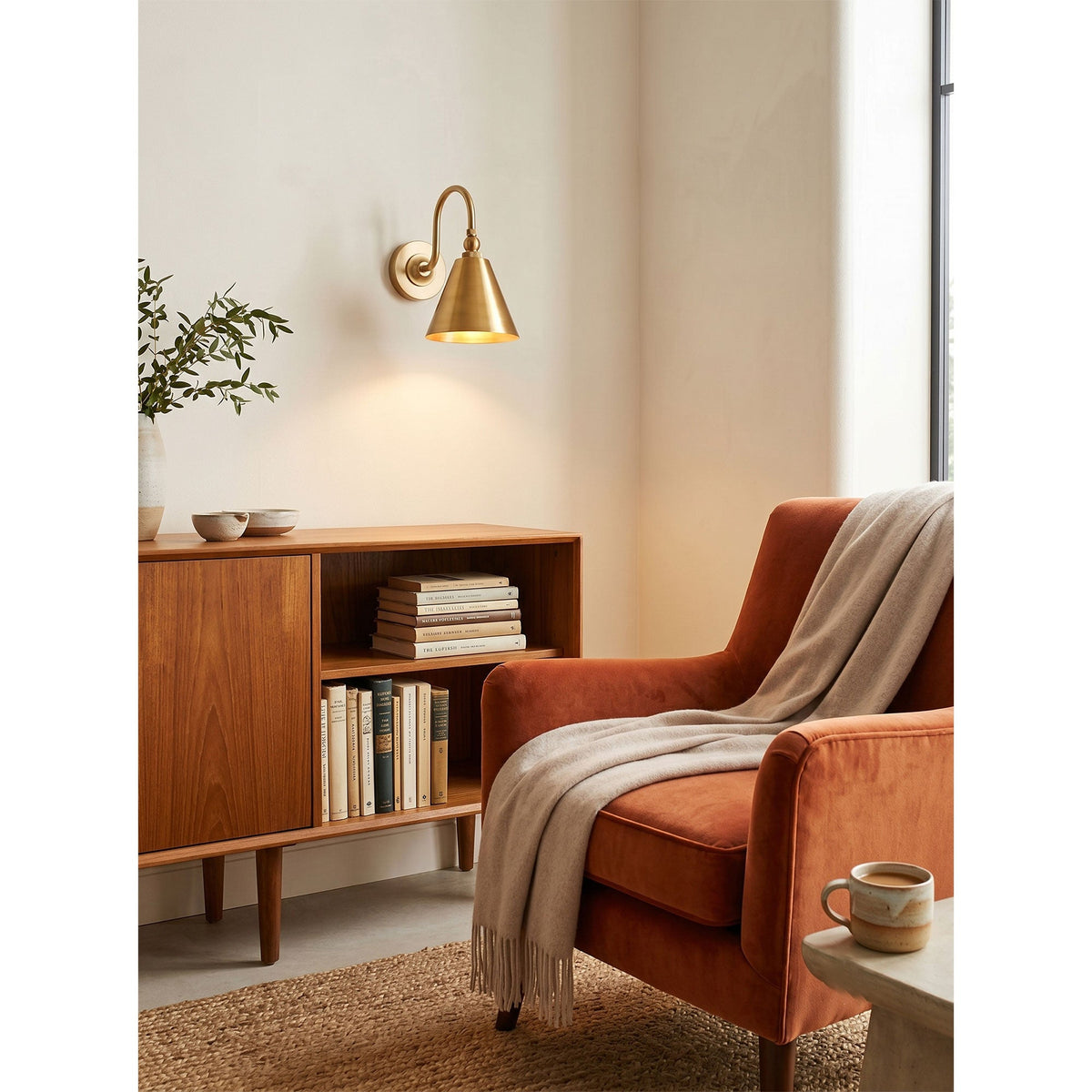 Forna Brass Wall Sconce
