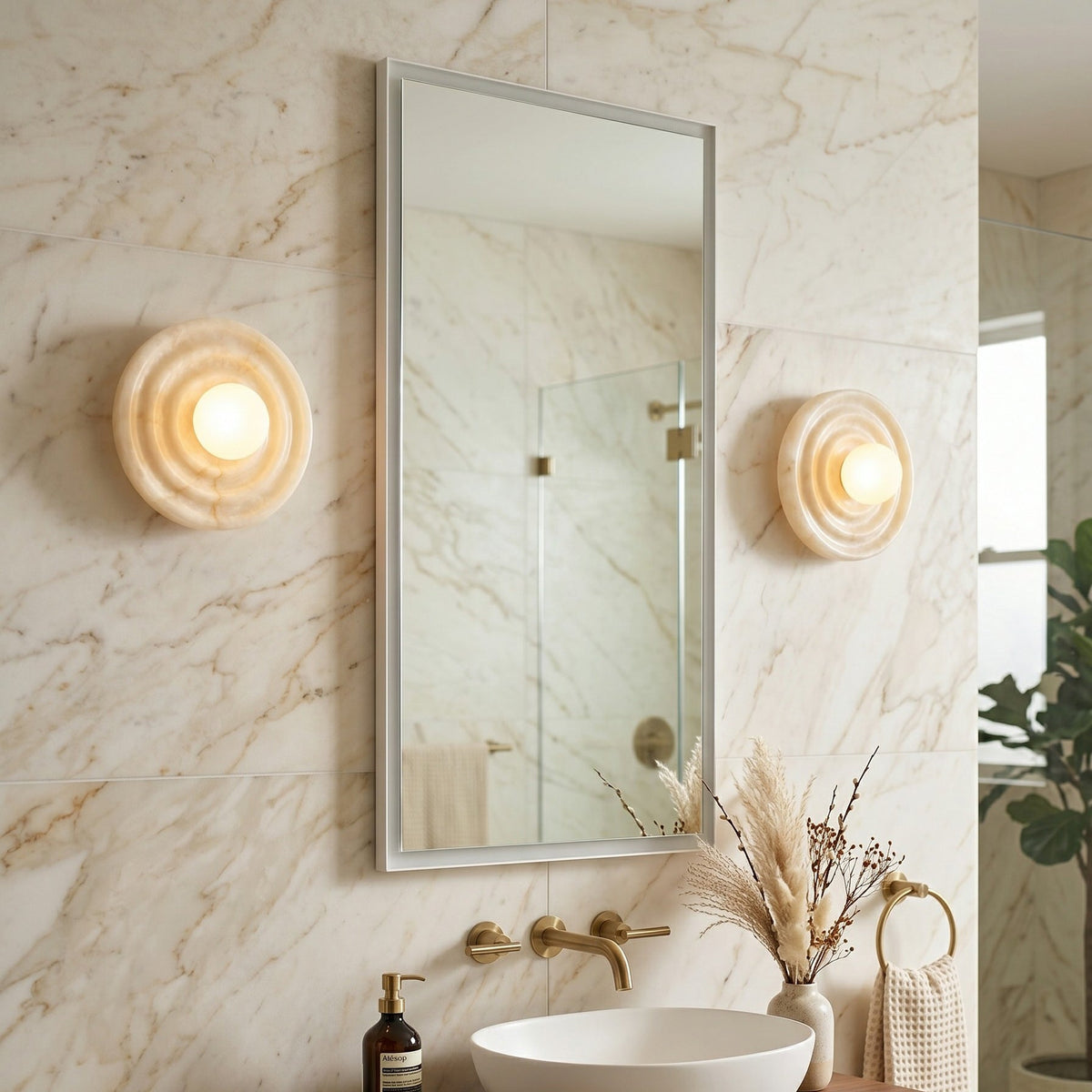 Grove Alabaster Wall Sconce