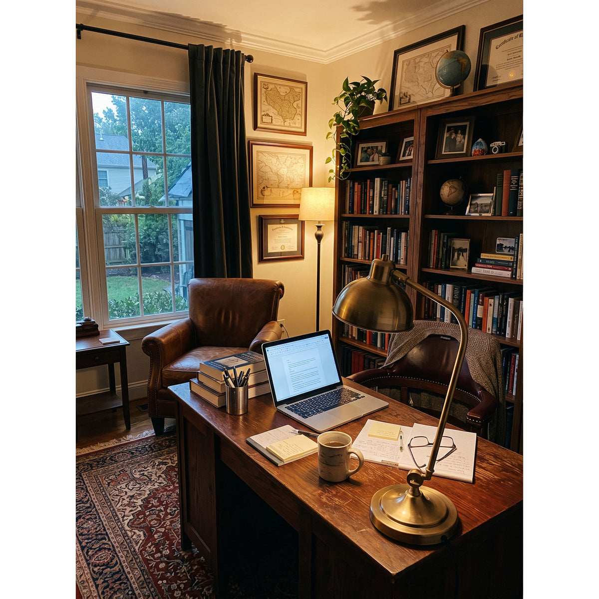 Harvard Brass Table Lamp