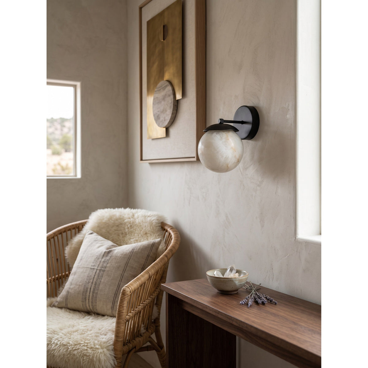 Lark Julep Alabaster Wall Sconce