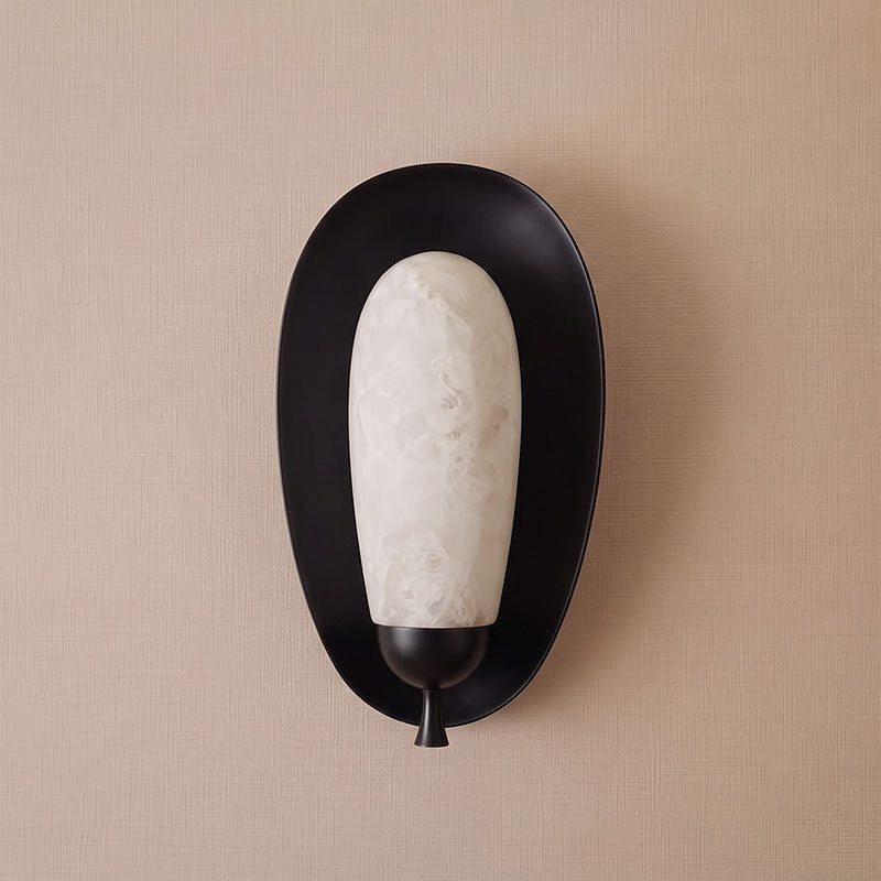Laurel Blossom Alabaster Wall Sconce