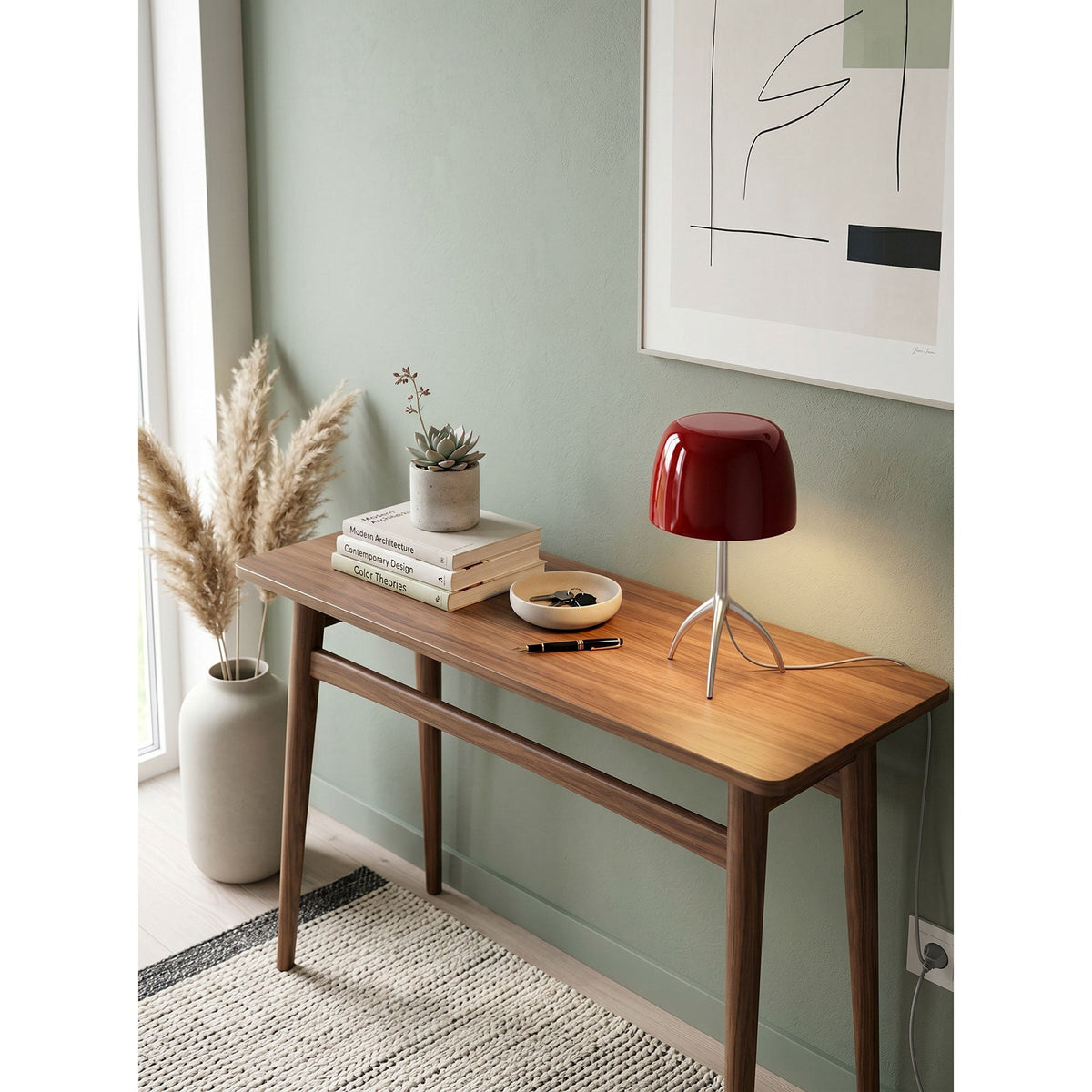 Rosso Mushroom Tripod Table Lamp