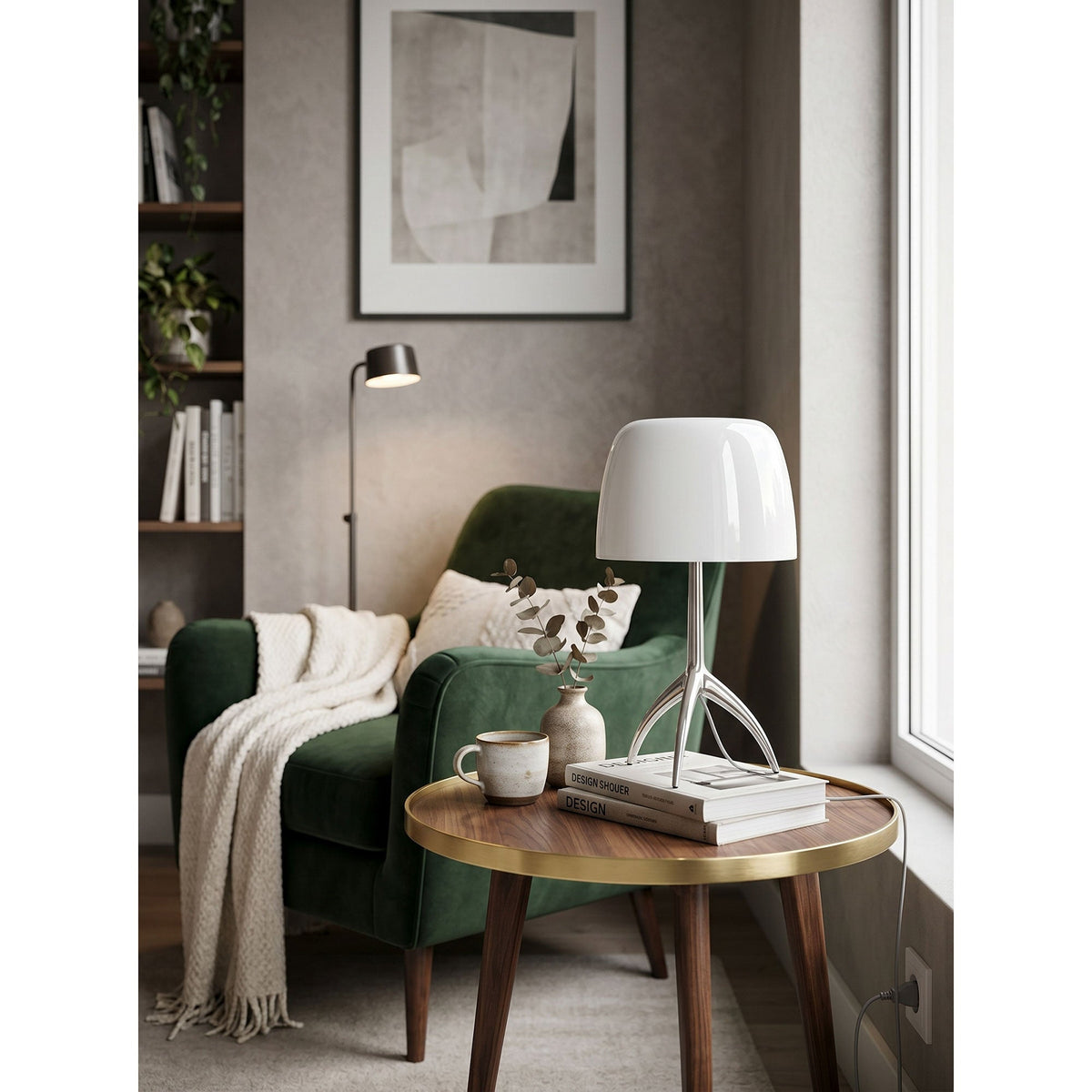 Rosso Mushroom Tripod Table Lamp