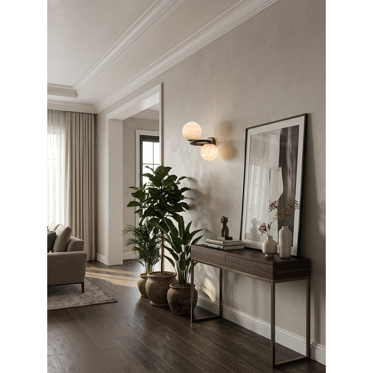 Lunavelle Alabaster Wall Sconce