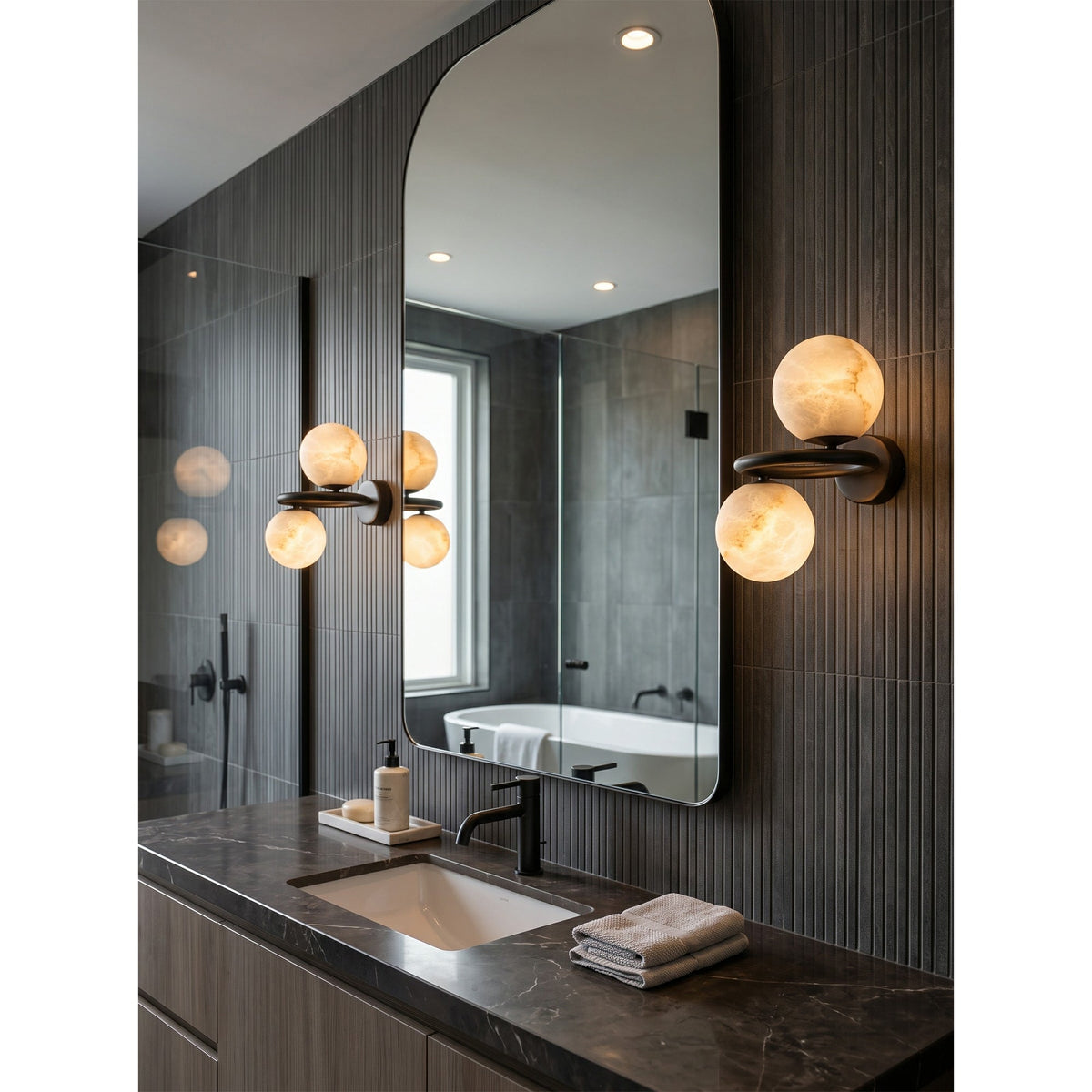 Lunavelle Alabaster Wall Sconce