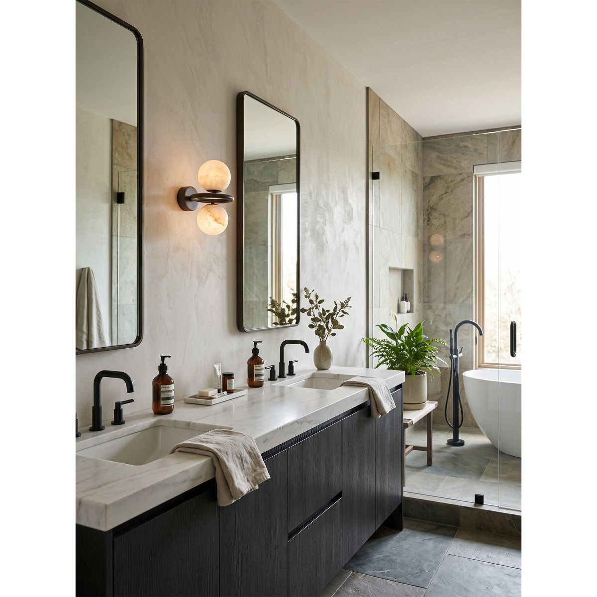Lunavelle Alabaster Wall Sconce