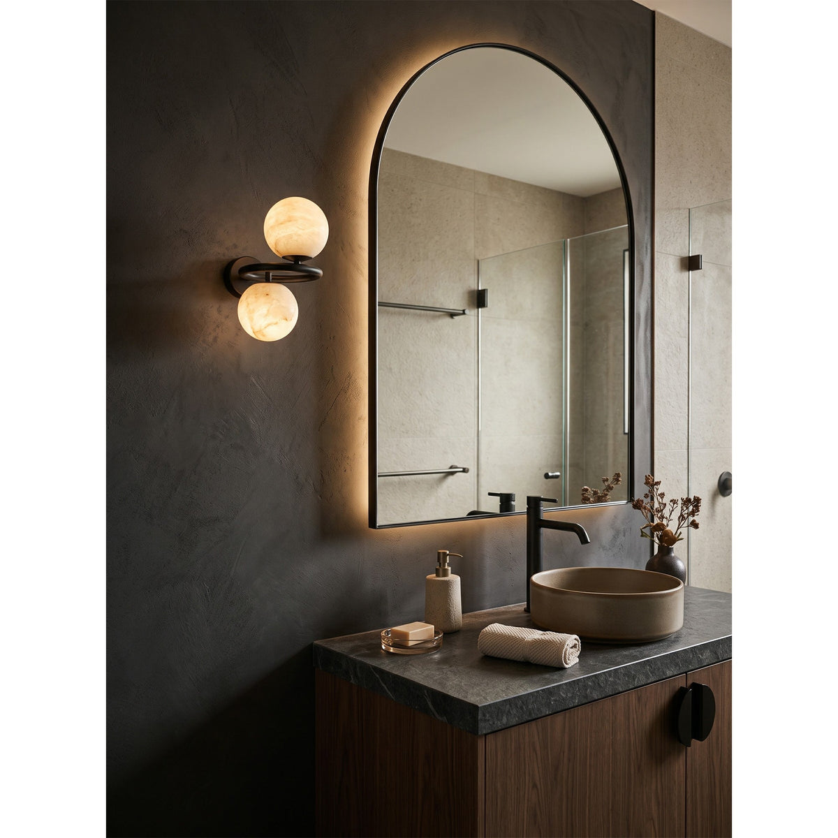 Lunavelle Alabaster Wall Sconce