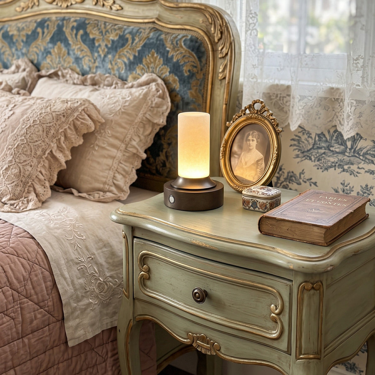 Lunerva Alabaster Table Lamp (Built-in Battery)