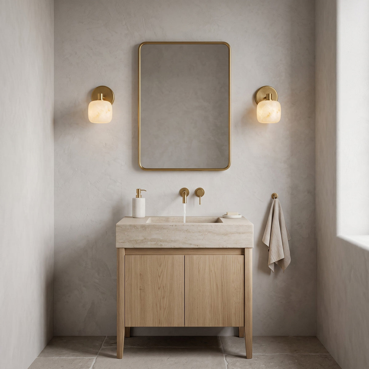 Mirevane Alabaster Wall Sconce