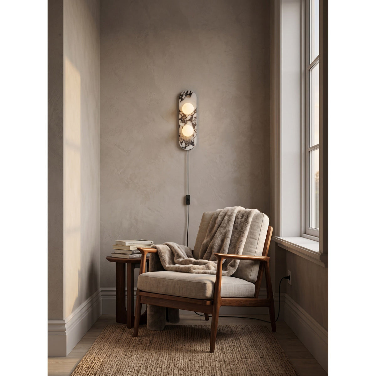 Modulo Marble Plug-in Wall Sconce
