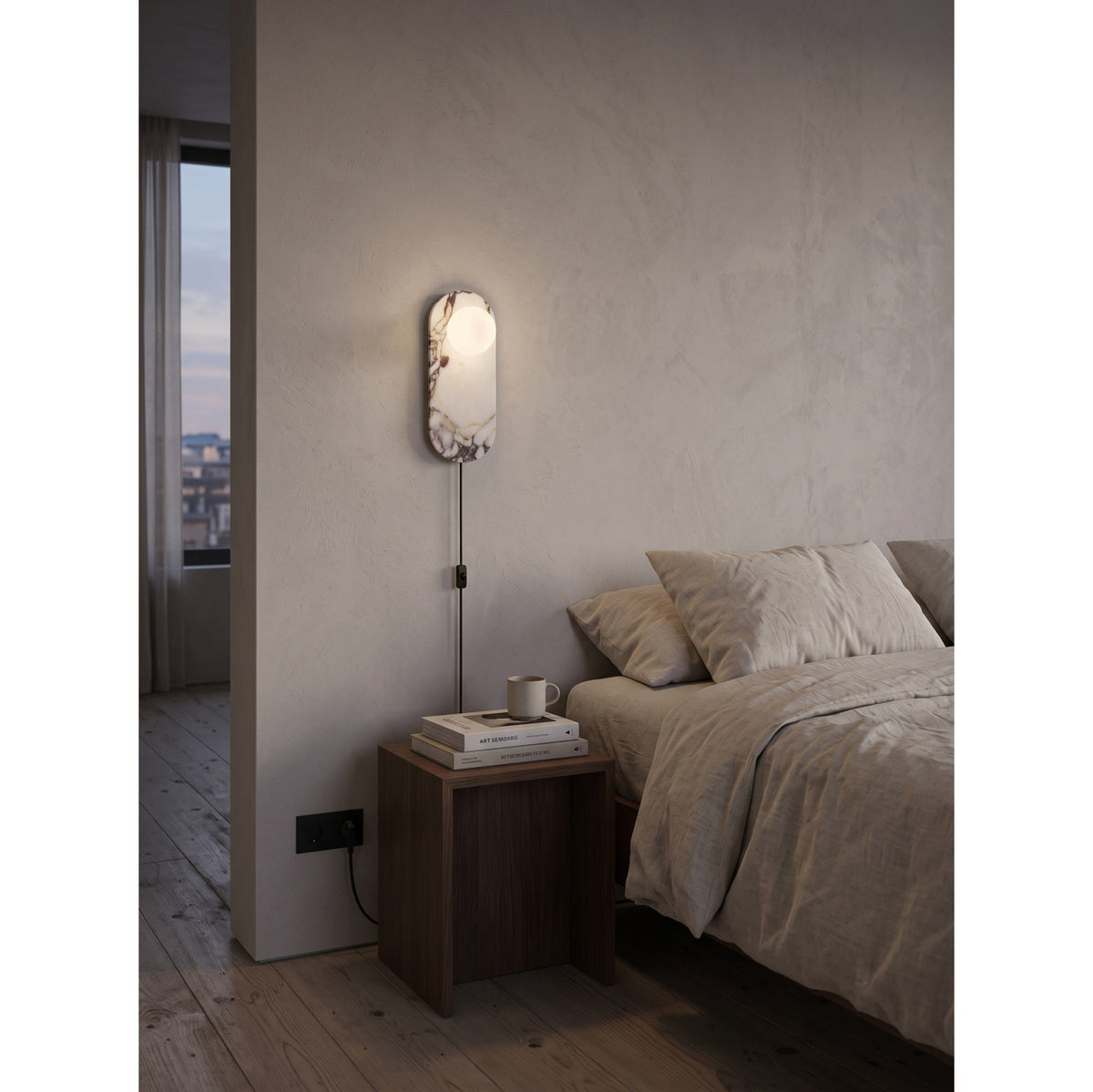 Modulo Marble Plug-in Wall Sconce