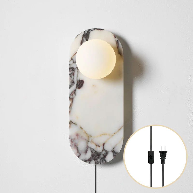 Modulo Marble Plug-in Wall Sconce