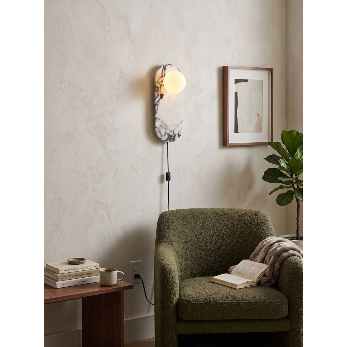 Modulo Marble Plug-in Wall Sconce