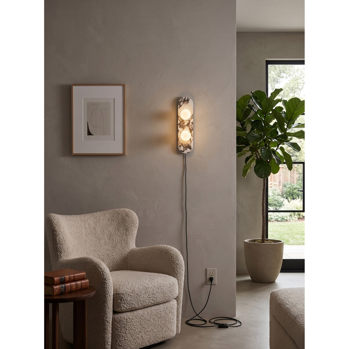 Modulo Marble Plug-in Wall Sconce