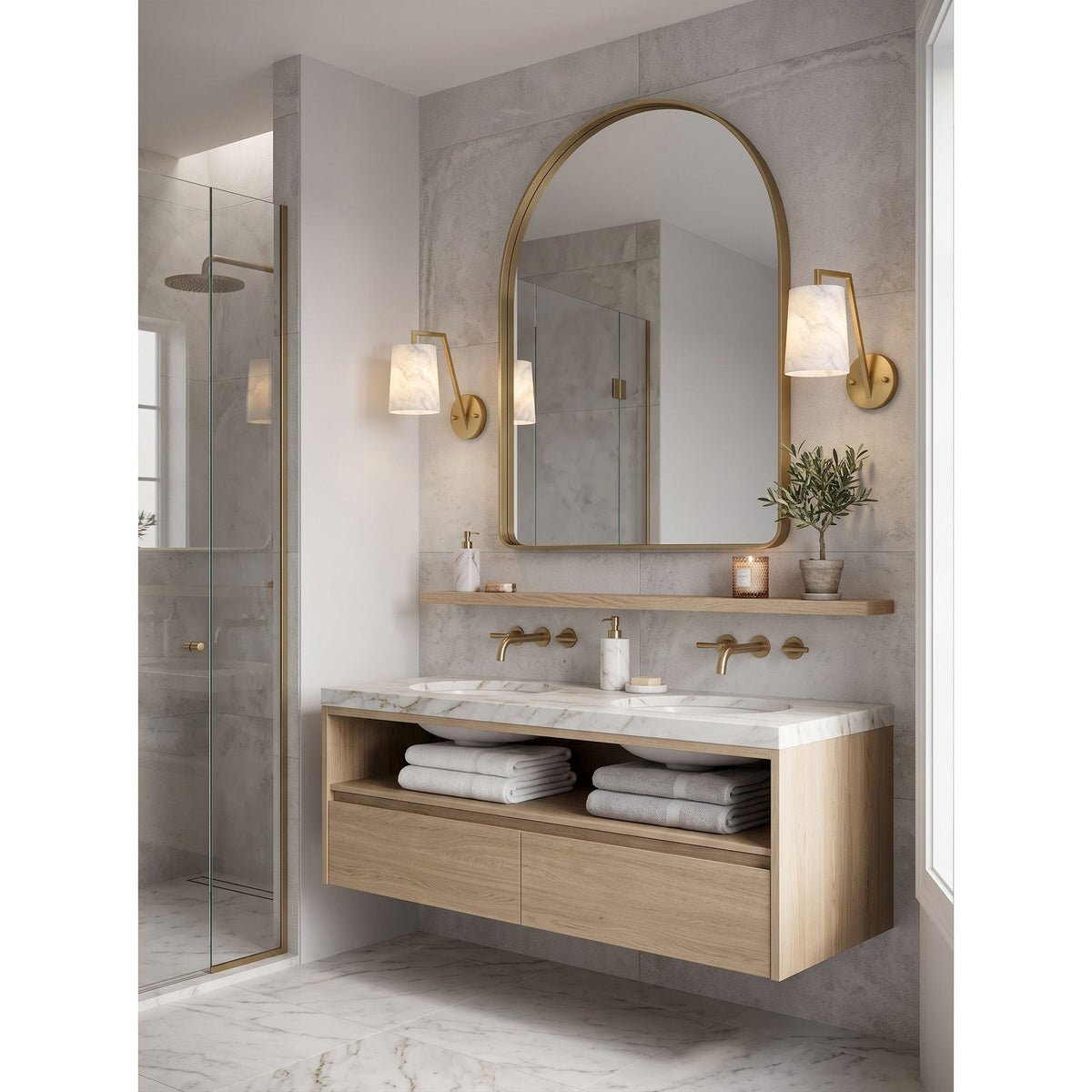 Monty Alabaster Wall Sconce