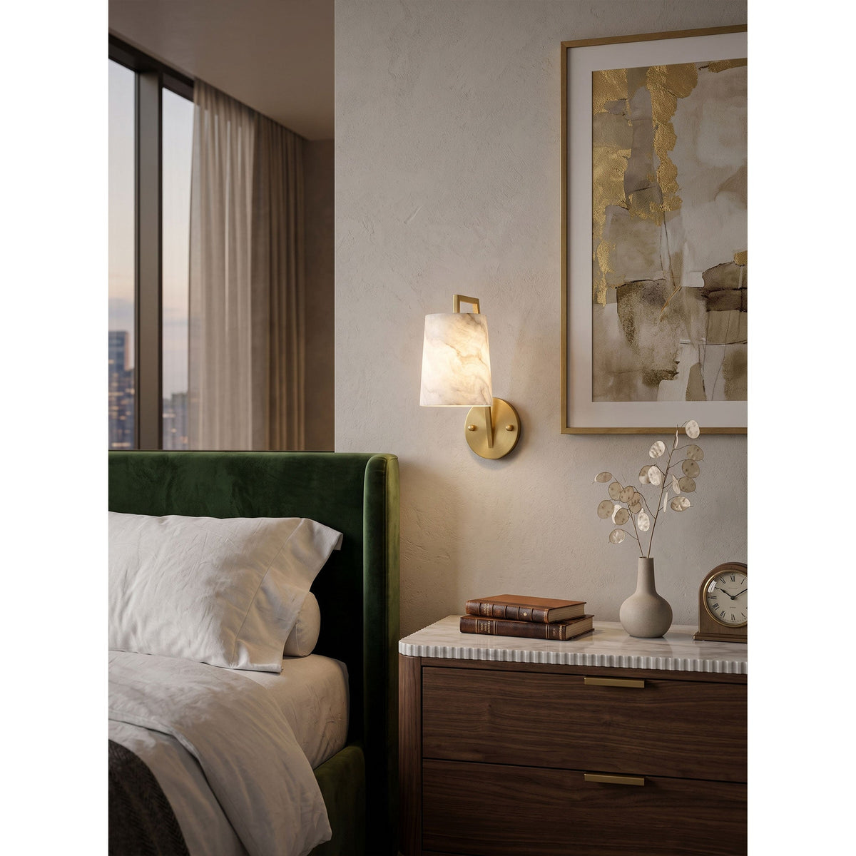 Monty Alabaster Wall Sconce