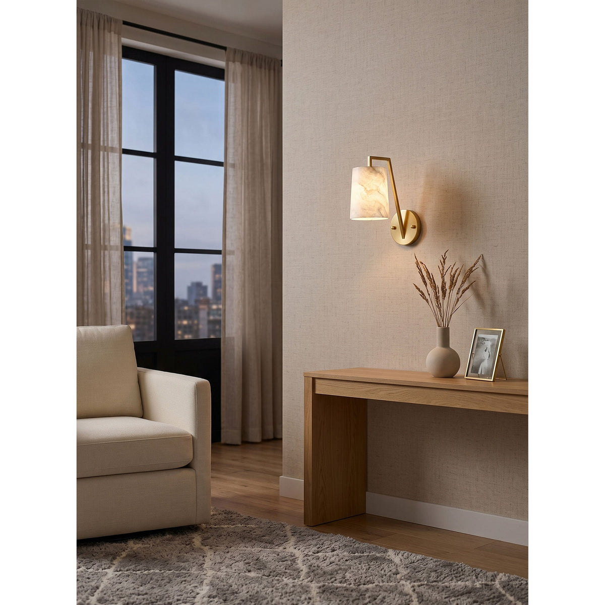 Monty Alabaster Wall Sconce