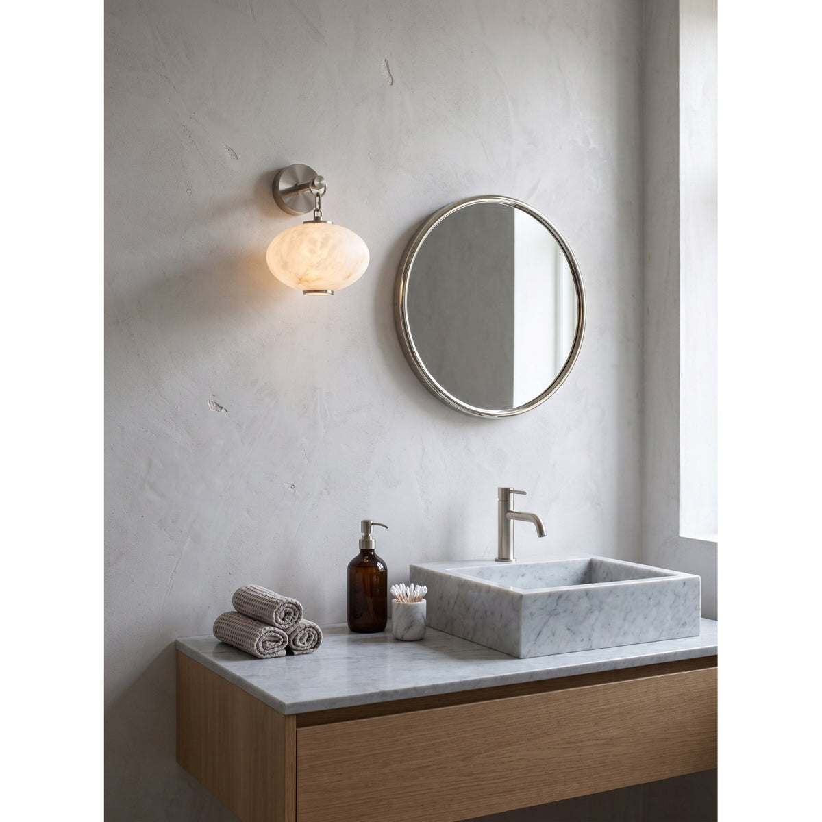 Nephele Alabaster Wall Sconce