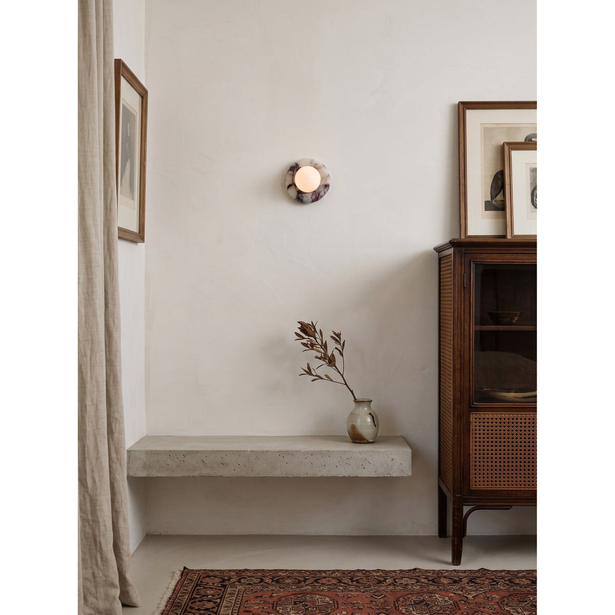 Novi Marble Travertine Wall Sconce