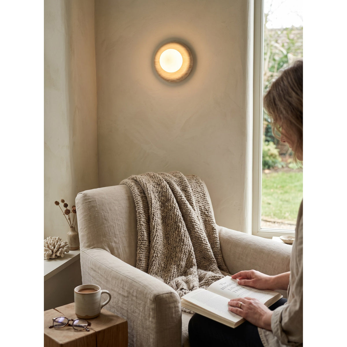 Novi Marble Travertine Wall Sconce