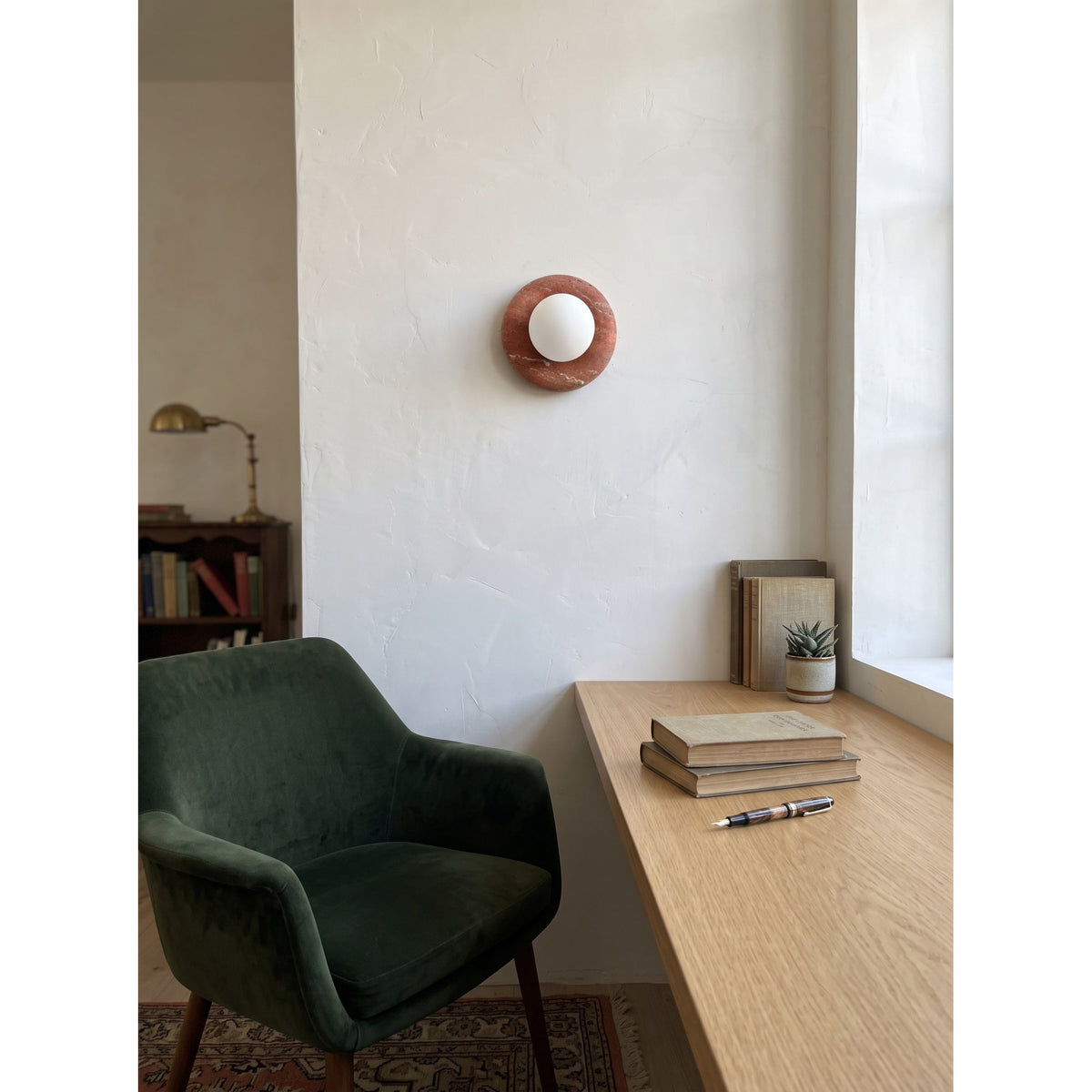 Novi Marble Travertine Wall Sconce