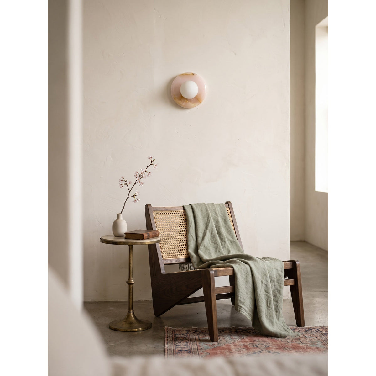 Orli Pink Onyx Wall Sconce