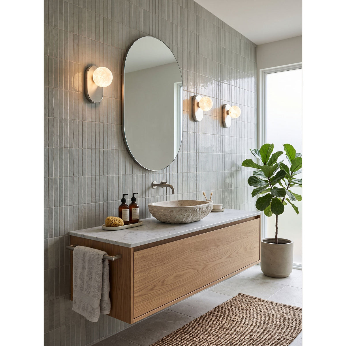 Paola Orb Alabaster Wall Sconce