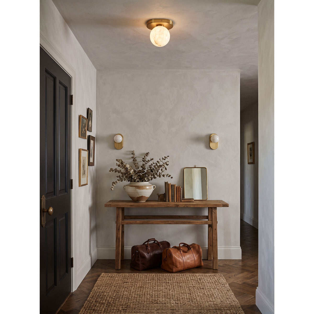 Paola Orb Alabaster Wall Sconce