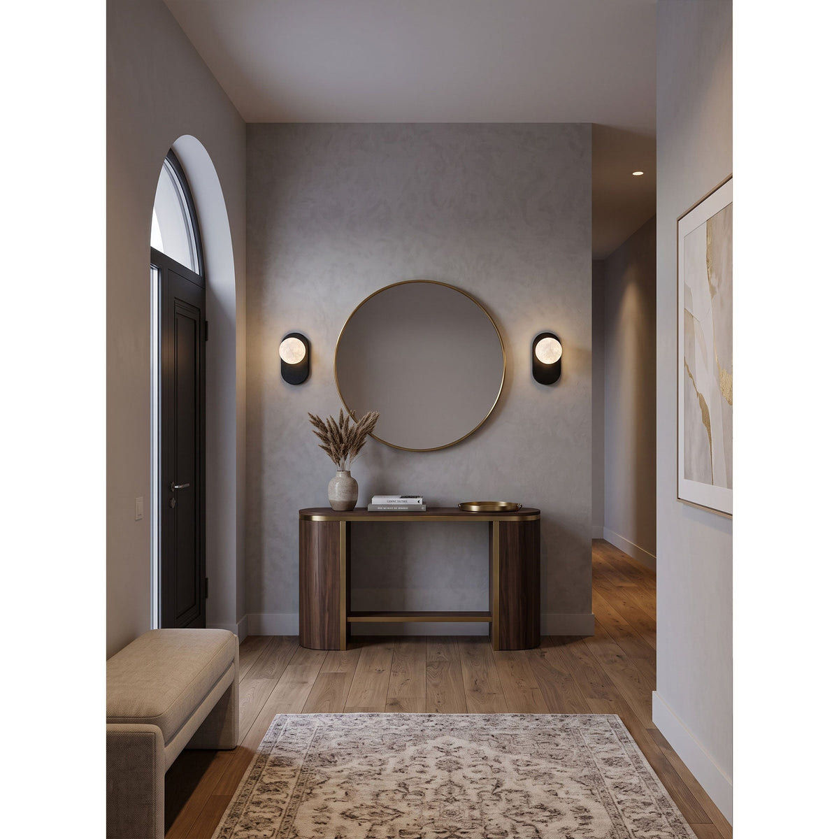 Paola Orb Alabaster Wall Sconce