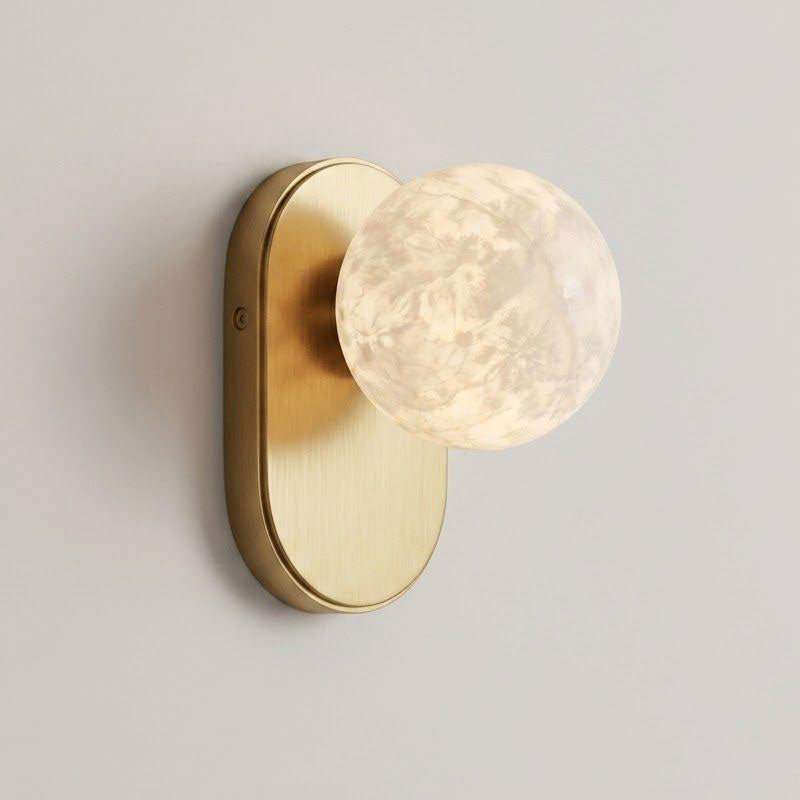 Paola Orb Alabaster Wall Sconce