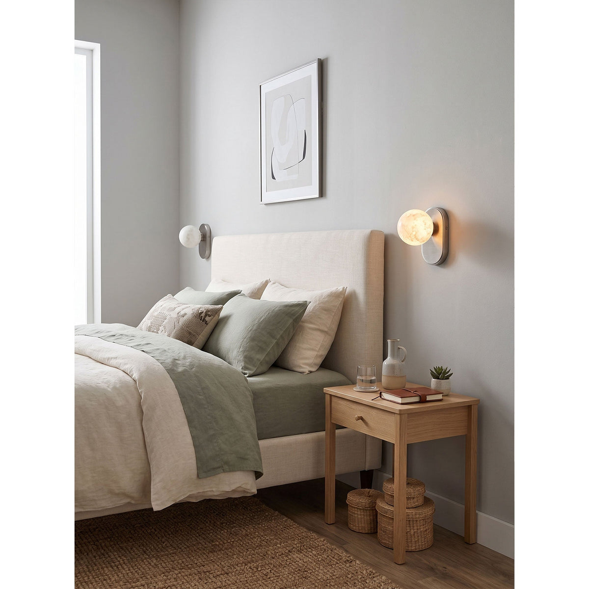 Paola Orb Alabaster Wall Sconce