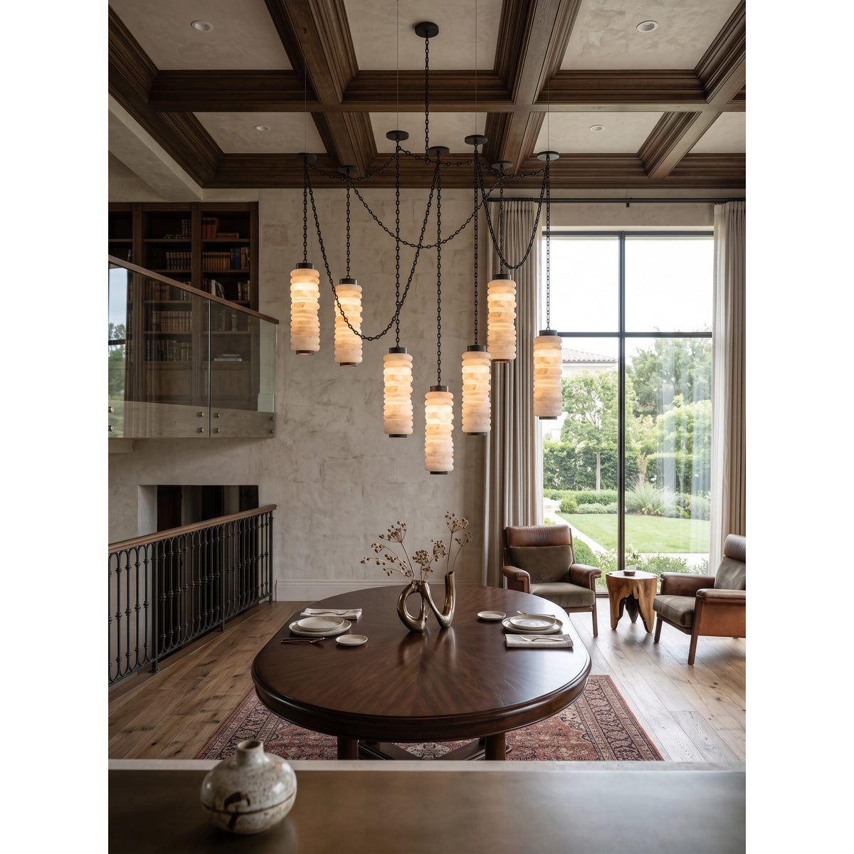 Payson Chain Alabaster Chandelier