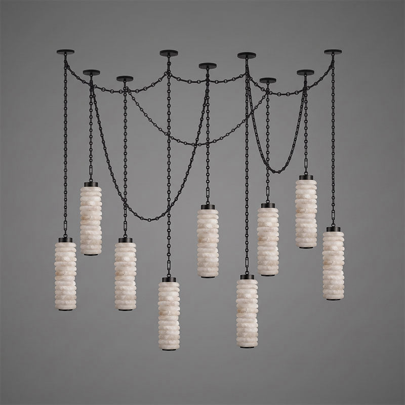 Payson Chain Alabaster Chandelier