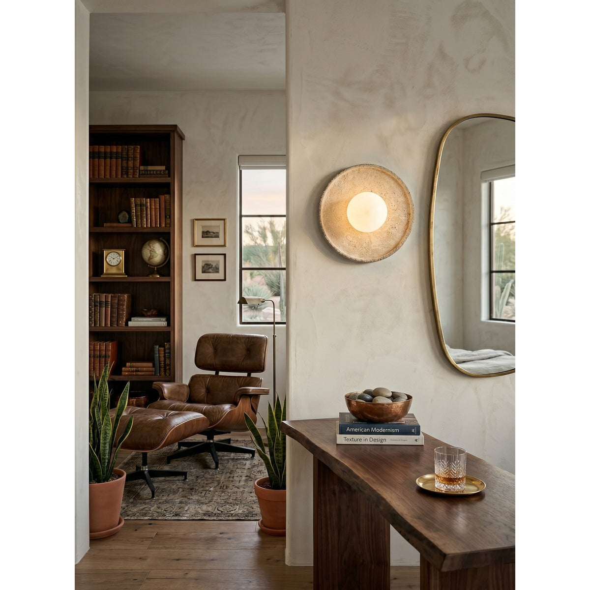 Riley Travertine Wall Sconce