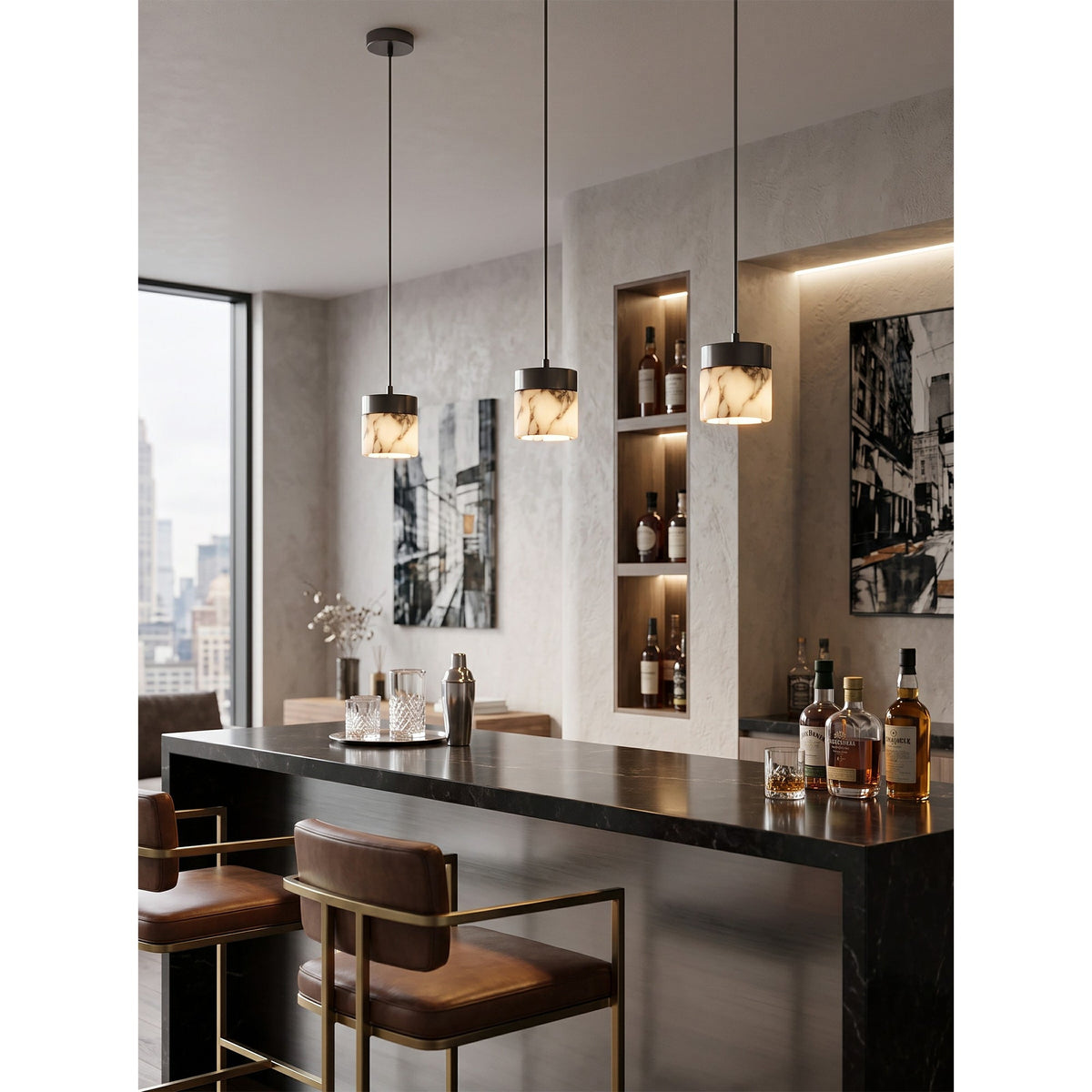 Round Marble Pendant Lamp