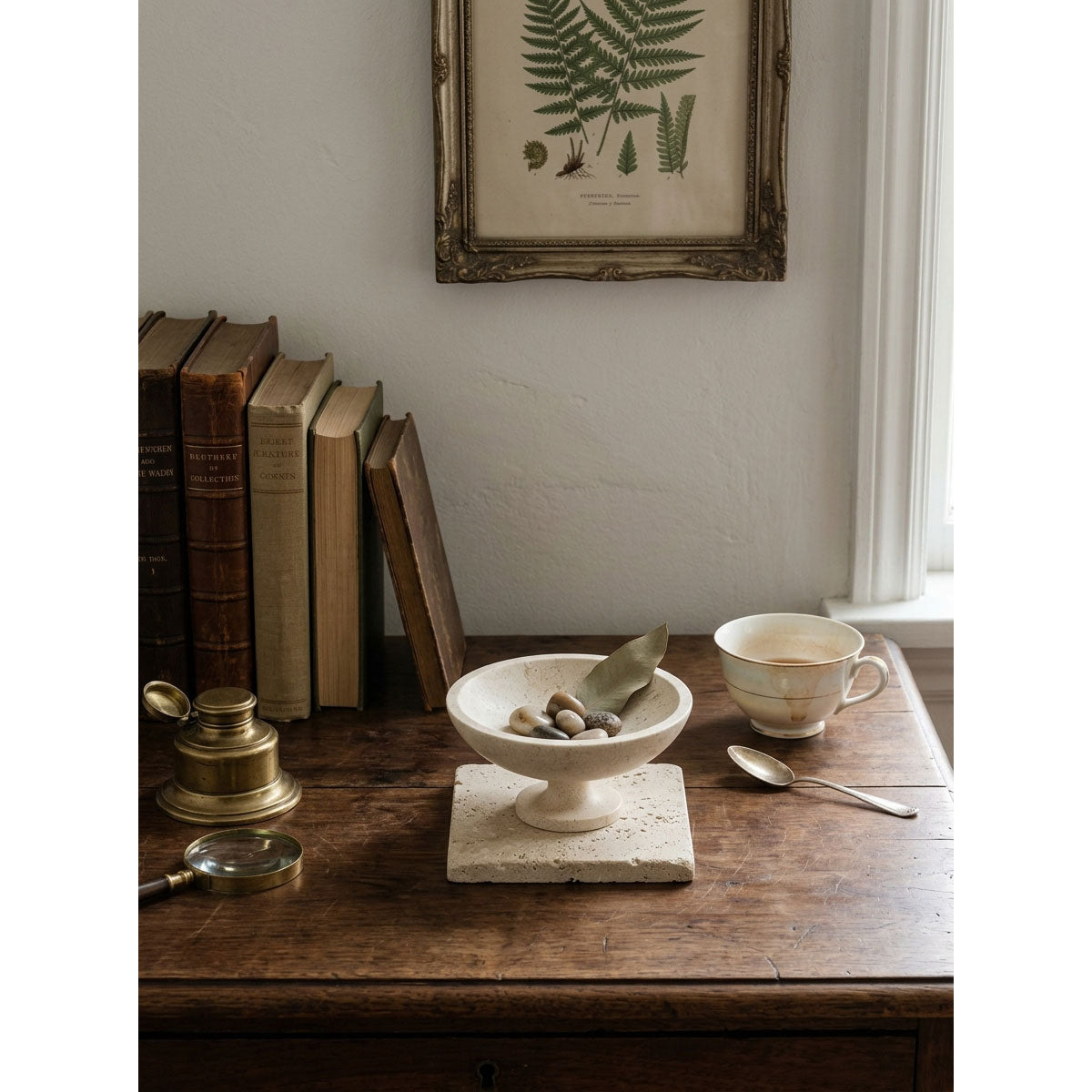 Savannah Stone Pedestal Bowl