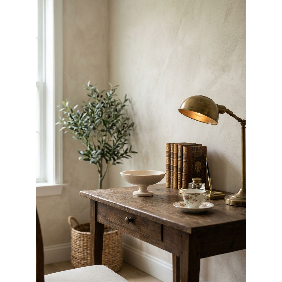 Savannah Stone Pedestal Bowl