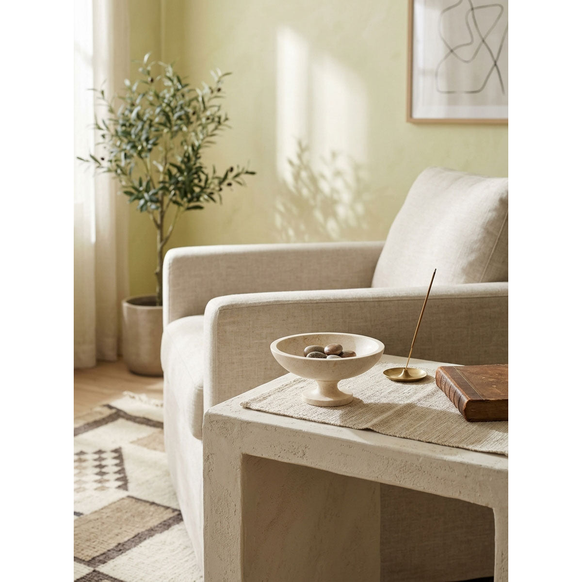 Savannah Stone Pedestal Bowl